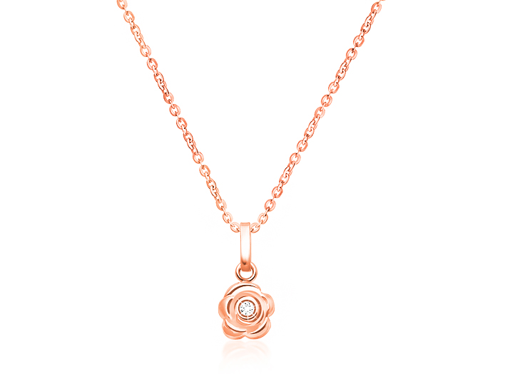 Rose gold necklace for girlfriend 2025