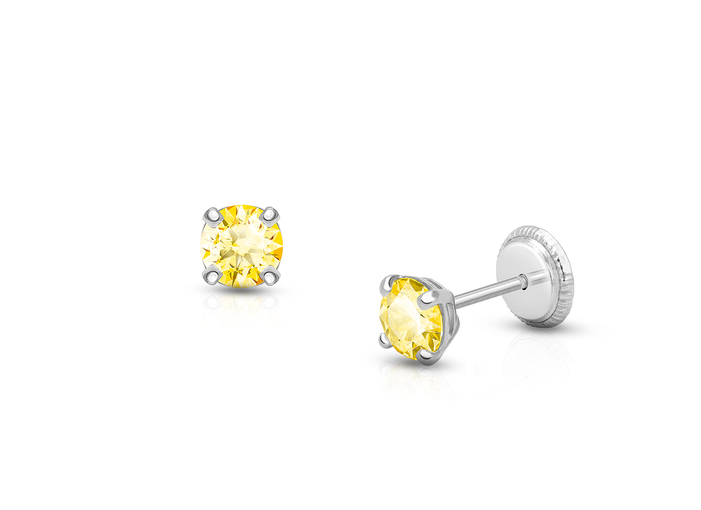Baby girl birthstone earrings discount