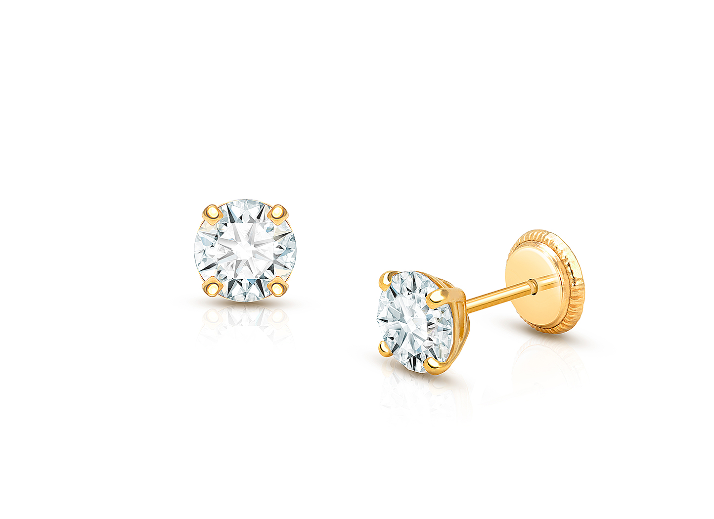 Gold studs for kids sales