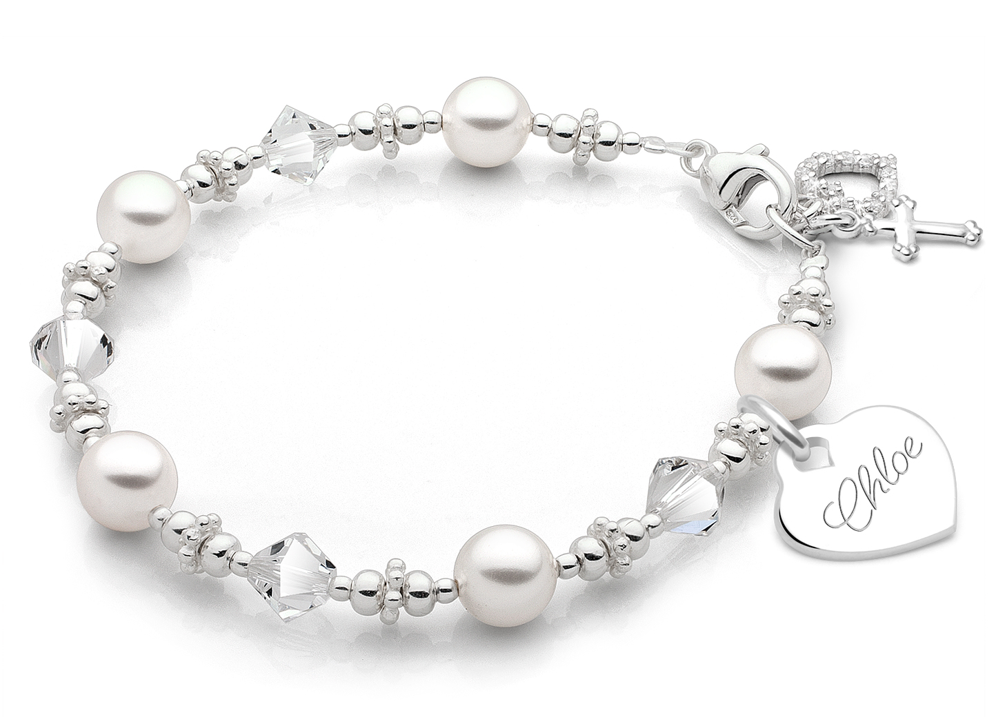 Sterling silver communion bracelet outlet