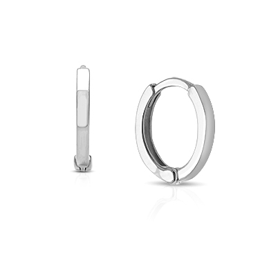 11mm Modern Huggie Hoops, Baby/Children&#039;s Earrings - Sterling Silver