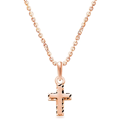 Argento Children's Rose Gold Cross Necklace Argento.com