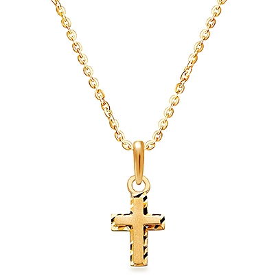 Gold Cross Knot Necklace – Aina Barcelona