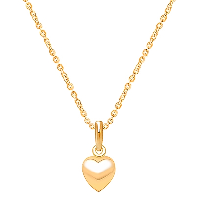 Power of Love, Children&#039;s Heart Necklace for Girls - 14K Gold