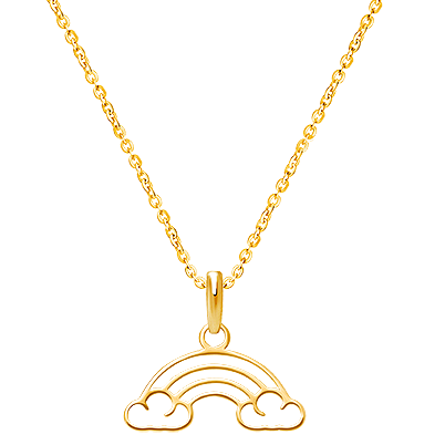 Over the Rainbow, Children&#039;s Necklace for Girls - 14K Gold