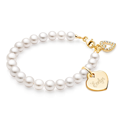 Personalized Genuine Pearl Bracelet for Kids