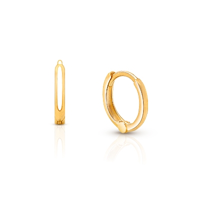 9mm Classic Huggie Hoops, Baby/Children&#039;s Earrings - 14K Gold