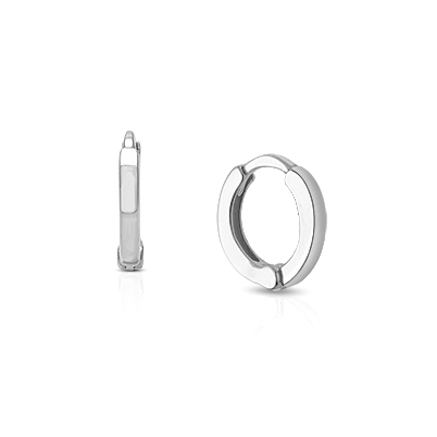 9mm Modern Huggie Hoops, First Holy Communion Children&#039;s Earrings - Sterling Silver