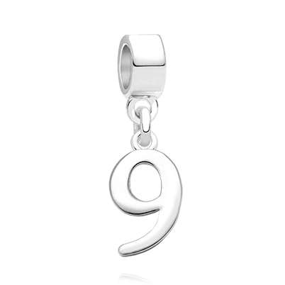 &quot;She is on Cloud 9!&quot; - Silver #9 Birthday Charm.