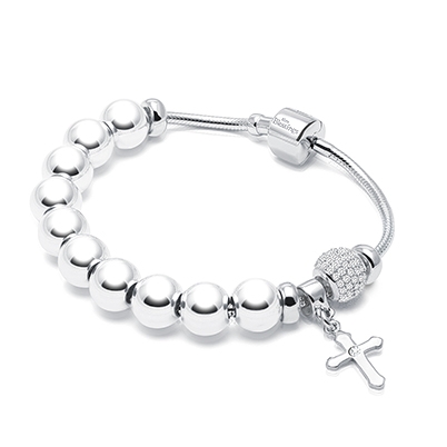 Adoré™ Rosary, First Holy Communion Children&#039;s Charm Bracelet for Girls - Sterling Silver