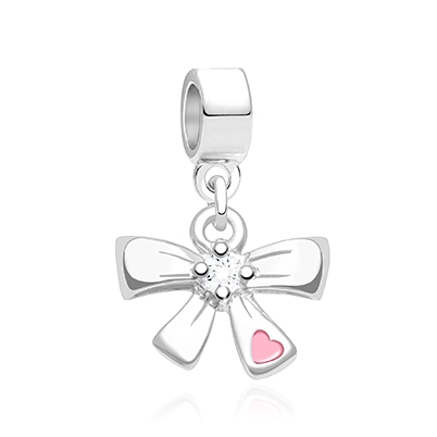 Bow-u-tiful You, Sterling Silver and Enamel Bow - Adoré™ Pendant