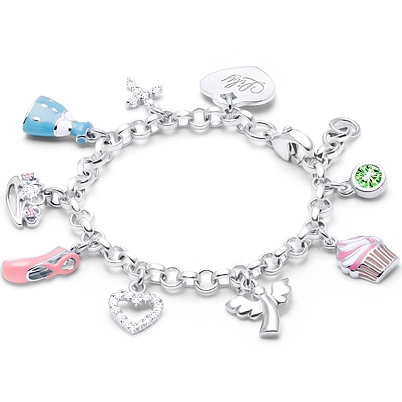 Nissi Silver Link Chain Charm Bracelet | Boho Betty