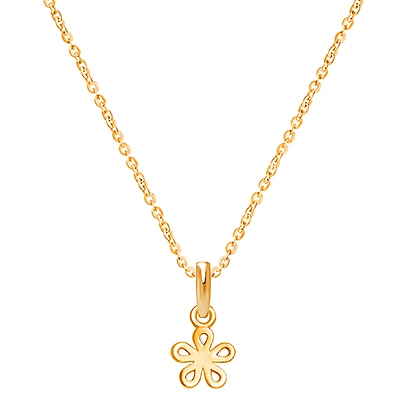 Daisy Dear, Flower Necklace for Children (Includes Chain) - 14K Gold