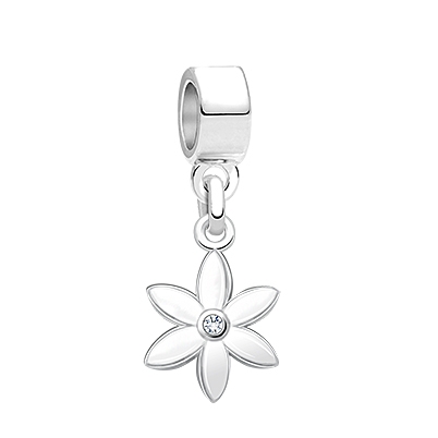 Flower - Inset CZ  - Children&#039;s Adoré™ Dangle Charm