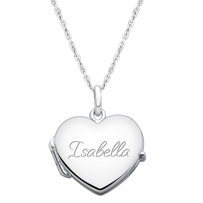 Sterling Silver V Letter Heart Necklace Silver Tiny Stamped V