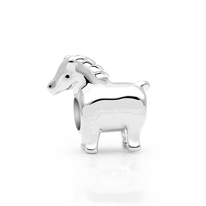 Hold your horses! Little girls love this Sterling pony charm.