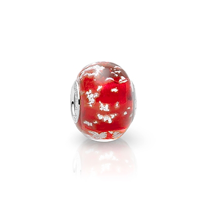 July Birthstone, Sterling Silver and Ruby Red Murano Glass (Hand Made in Italy) - Children&#039;s Adoré™ Charm