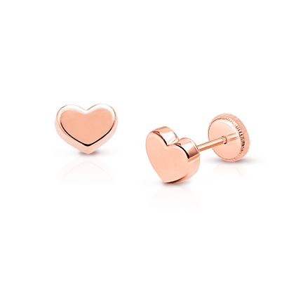 Children's heart earrings sale