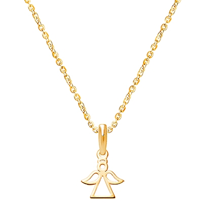 Angel of Heaven, Children&#039;s Necklace for Boys (Includes Chain) - 14K Gold