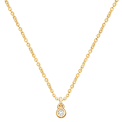 My 1st Diamond, Teen&#039;s Necklace with Genuine Diamond (Includes Chain) - 14K Gold