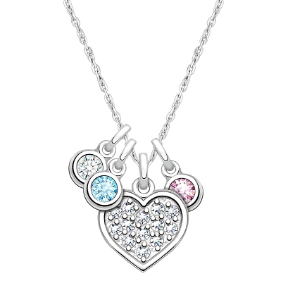 Oh So Loved, Mother&#039;s Necklace Set for Women, Personalized with Children&#039;s Birthstones - Sterling Silver