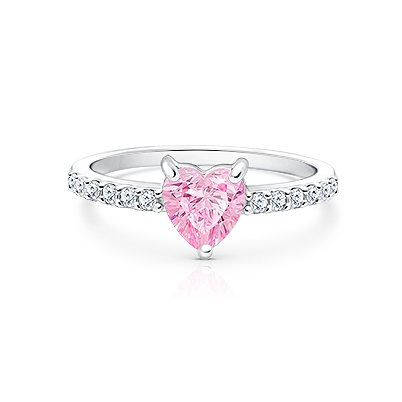 October Birthstone Ring Heart CZ Children s Ring for Girls