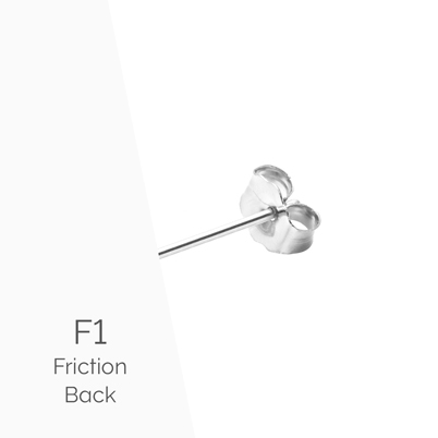 Earring Back (F1) Friction Back - 14K White Gold