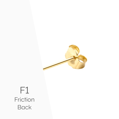 Earring Back (F1) Friction Back - 14K Gold