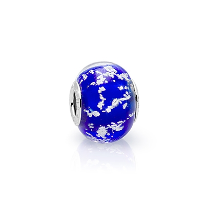 September Birthstone, Sterling Silver and Sapphire Blue Murano Glass (Hand Made in Italy) - Children&#039;s Adoré™ Charm