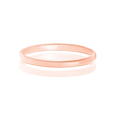 Simple Rose Gold Band, Children&#039;s Ring for Girls - 14K Rose Gold