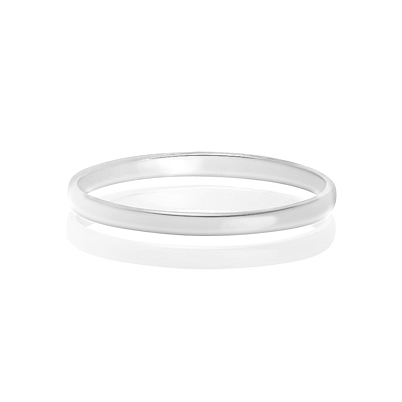 Simple White Gold Band, Children&#039;s Ring for Girls - 14K White Gold