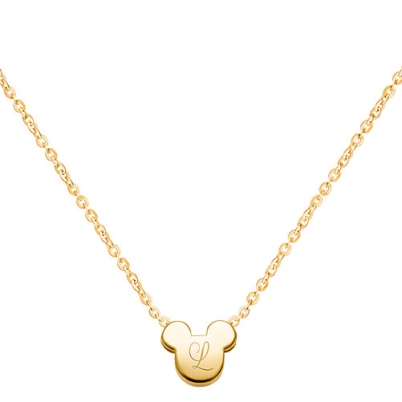 Mini Sliding Mouse Pendant, (Includes Chain &amp; FREE Engraving) - 14K Gold