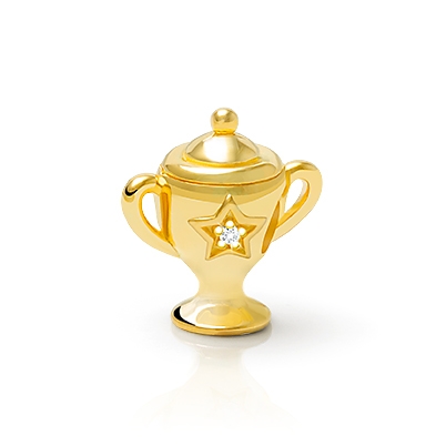 You&#039;re a Winner, Sterling Silver Trophy with 14K Gold Plating - Children&#039;s Adoré™ Charm