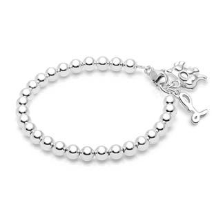 4mm Tiny Blessings Beads, Baby/Children&#039;s Beaded Bracelet for Girls - Sterling Silver