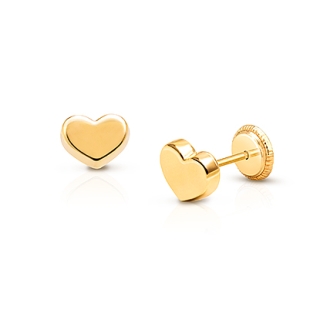 Heart earrings for babies and kids