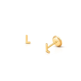 L shop initial earrings