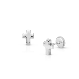 Kids cross earrings discount