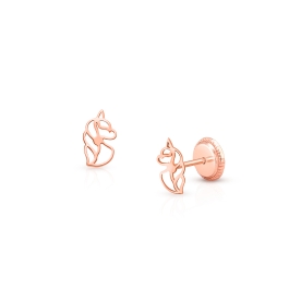 Rose gold unicorn earrings hotsell