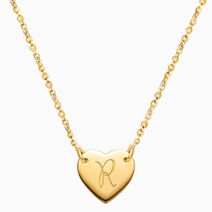  Heart of Gold, Engraved Children&#039;s Necklace for Girls (FREE Personalization) - 14K Gold