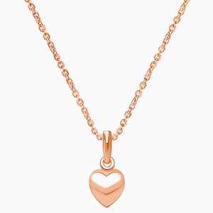 Power of Love, Children&#039;s Heart Necklace for Girls - 14K Rose Gold