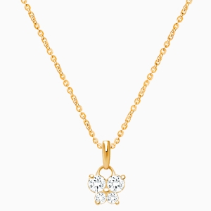 Butterfly Light, Pavé CZ Children&#039;s Necklace for Girls - 14K Gold