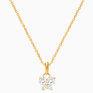 Butterfly Light, Pavé CZ Children&#039;s Necklace for Girls - 14K Gold