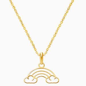 Over the Rainbow, Children&#039;s Necklace for Girls - 14K Gold