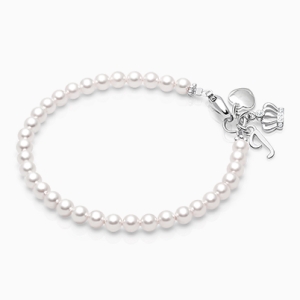 4mm Cultured Pearls, Teen&#039;s Beaded Bracelet for Girls - Sterling Silver