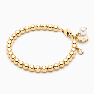 4mm Tiny Blessings Beads, Baby/Children&#039;s Beaded Bracelet - 14K Gold