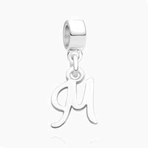 Cursive Initial, Sterling Silver Letter (26 Chracters Available) - Adoré Pendant