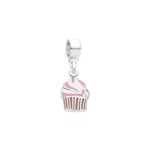 Enlarged to Show Detail Adoré&trade; Charm Shown with Silver Bail
