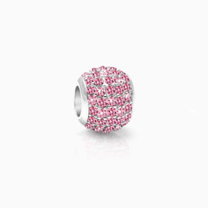 Fairytale Princess, Pink CZ Sparkling Lights Pavé Round - Adoré Charm