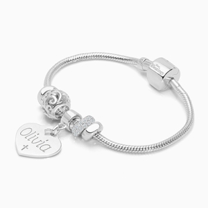 Adoré™ Starter Set, Children&#039;s First Holy Communion Charm Bracelet for Girls - Sterling Silver