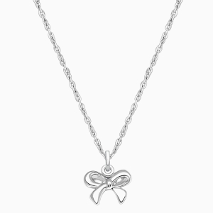 Gia™ Darling Bow, Children&#039;s Necklace for Girls - Sterling Silver